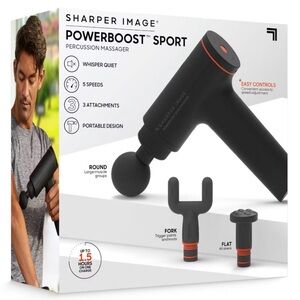 NWT Sharper Image Powerboost Sport Percussion Massager